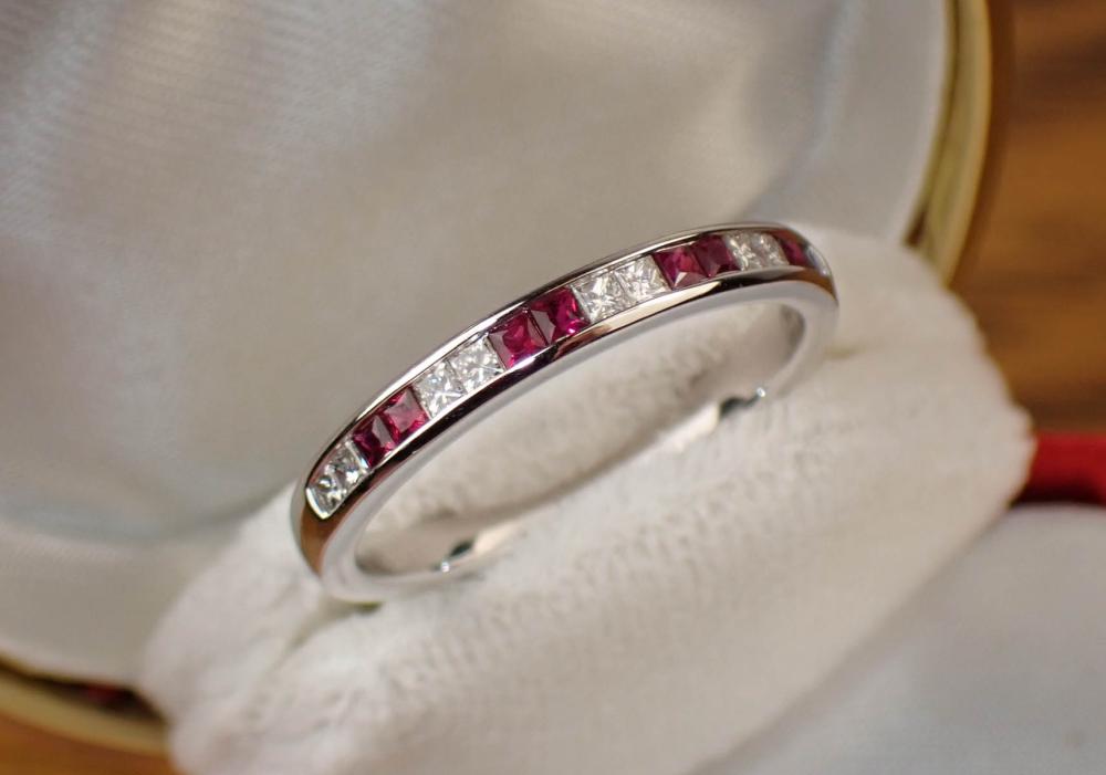 DIAMOND, RUBY AND EIGHTEEN KARAT