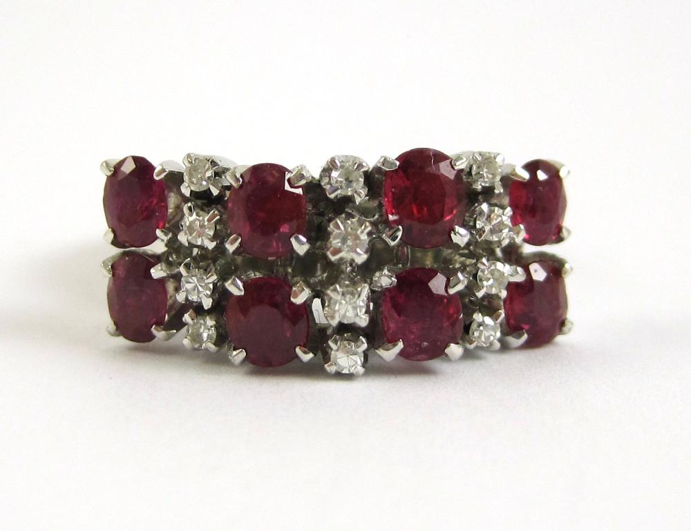 DIAMOND, RUBY AND FOURTEEN KARAT