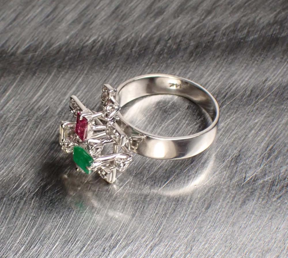 DIAMOND, RUBY, EMERALD AND GOLD