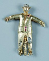 Diamond scarecrow pin, texture