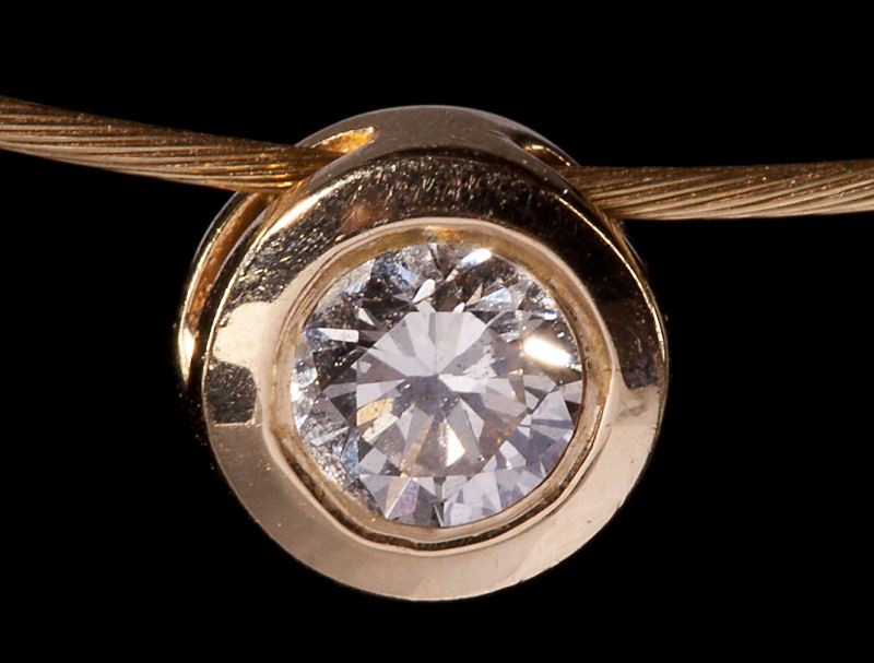 Diamond Solitaire Necklacein the