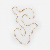 DIAMOND STATION NECKLACE BY HE