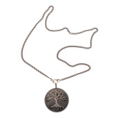DIAMOND, STERLING SILVER NECKL