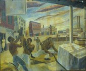 DIAMOND, Stuart? 1954 Oil on M