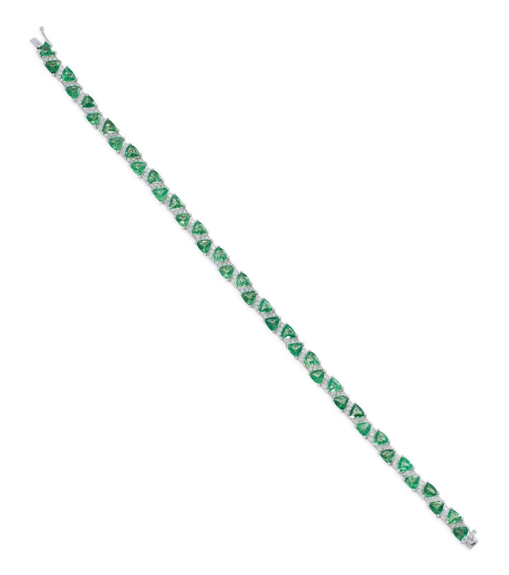 DIAMOND, TSAVORITE GARNET AND