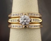 DIAMOND, YELLOW GOLD AND PLATI