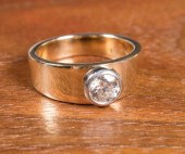 DIAMOND, YELLOW GOLD AND PLATI