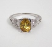 DIAMOND, YELLOW SAPPHIRE AND P