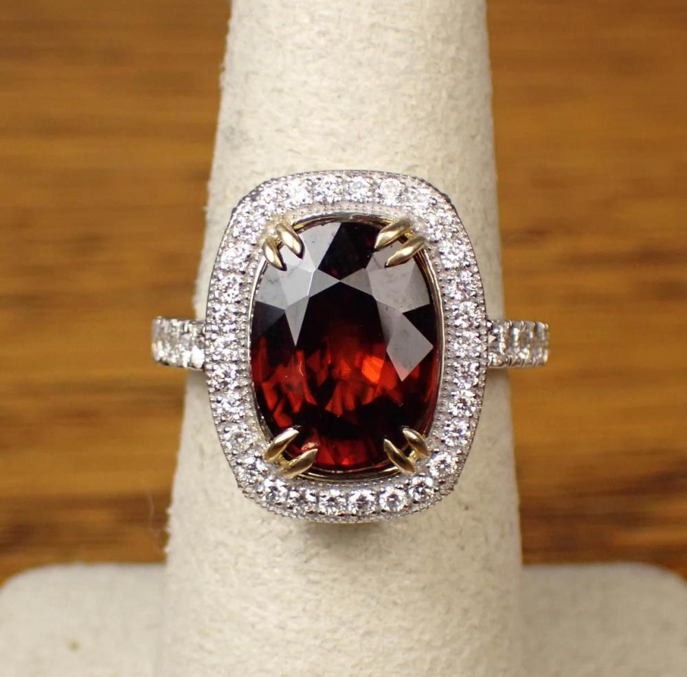 DIAMONDS AND RED ZIRCON