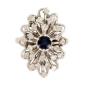 DIAMONDS AND SAPPHIRE 14K WHIT