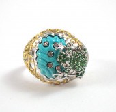 DIAMONDS, TURQUOISE, GARNETS A