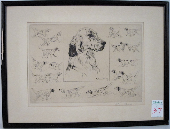 DIANA THORNE ETCHING (New York born
