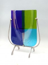 DICHROIC ART GLASS SIGNED VASE