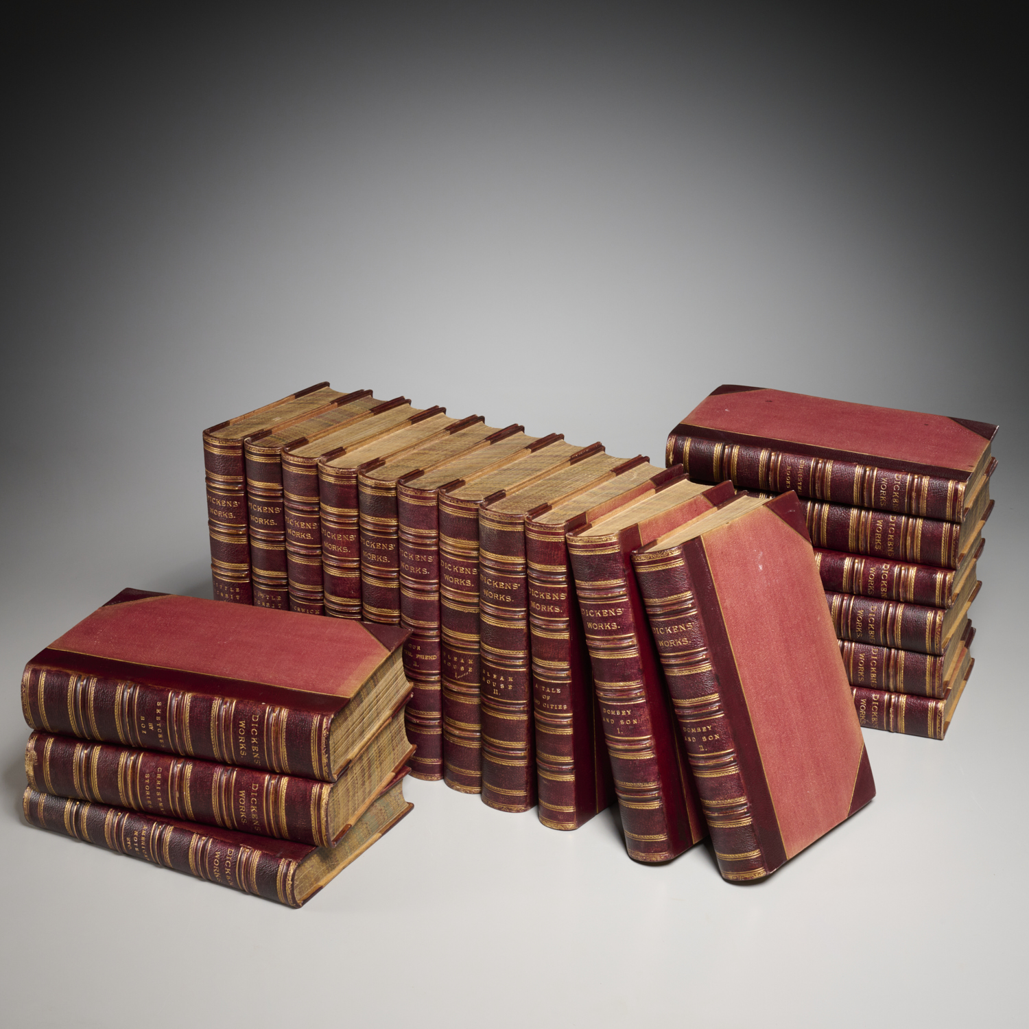 DICKENS, (19) VOLS., DECORATIVE