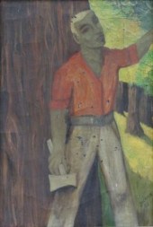 DICKMAN (?). 1955 O/C Laid on