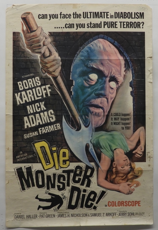 DIE MONSTER DIE ONE SHEET MOVIE