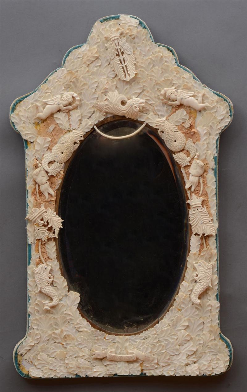 DIEPPE APPLIED CARVED BONE MIRROR