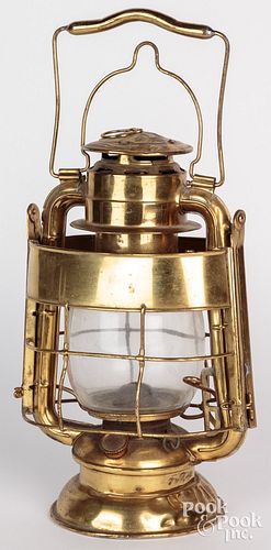 DIETZ BRASS FIREMAN'S LANTERN, 19TH