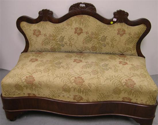 Diminutive 19th C. Empire settee 