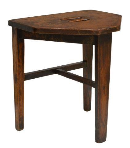 DIMINUTIVE ARTS & CRAFT OAK STOOL
