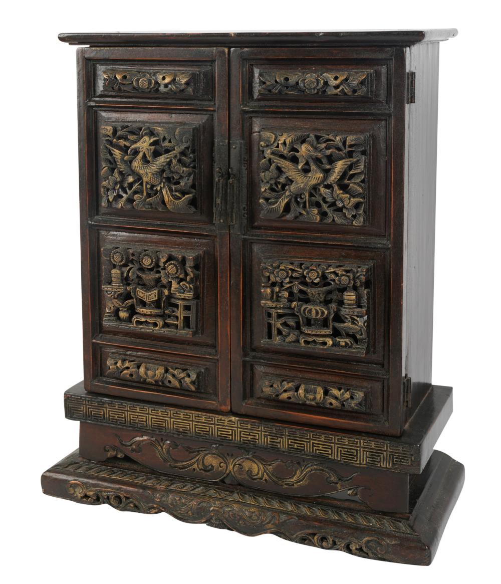 DIMINUTIVE ASIAN CARVED,LACQUERED