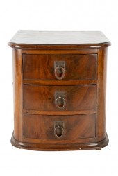 DIMINUTIVE CARVED MAHOGANY COM