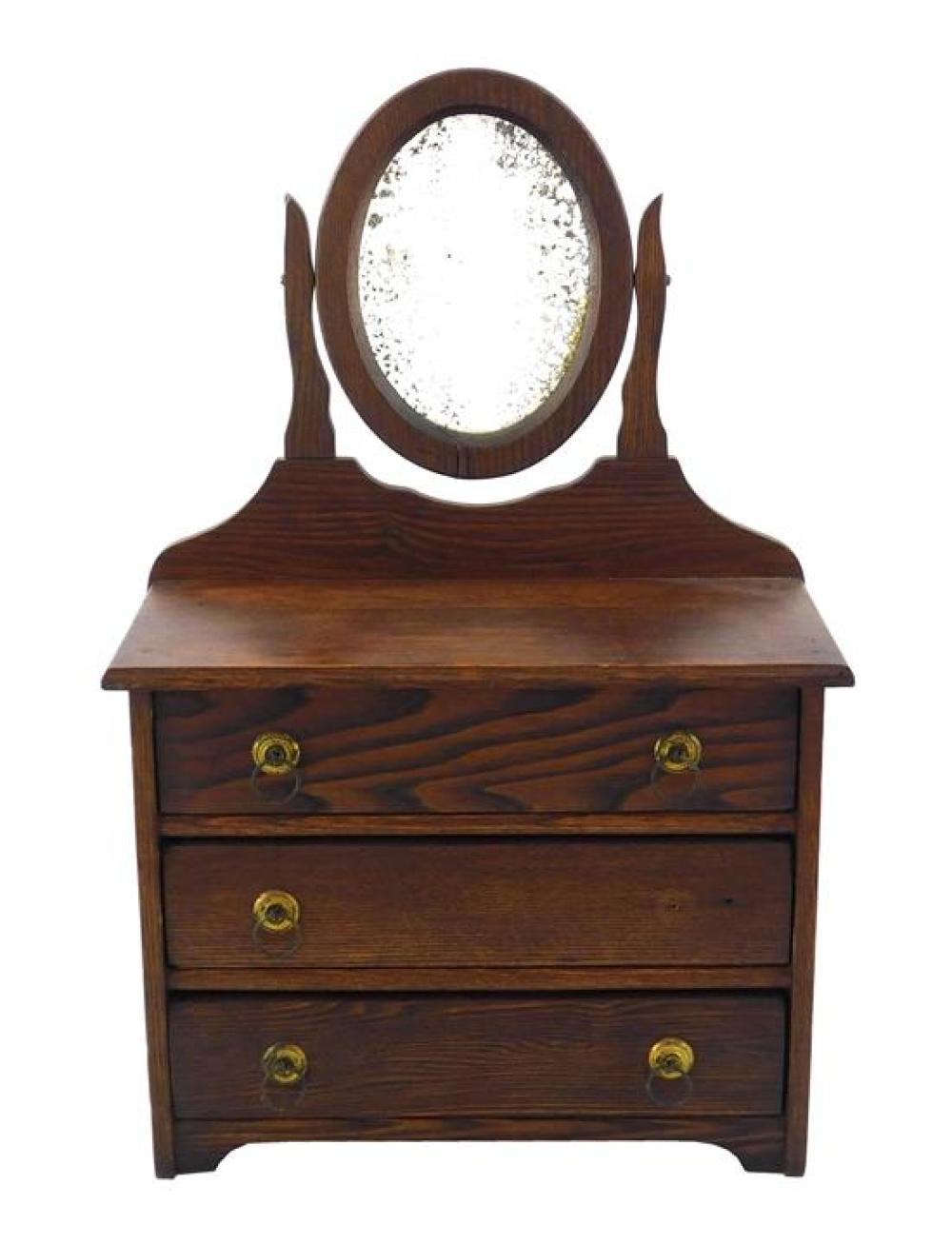 DIMINUTIVE CHEST WITH MIRROR,