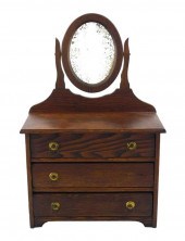 DIMINUTIVE CHEST WITH MIRROR,