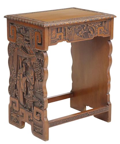DIMINUTIVE CHINESE FIGURAL CARVED
