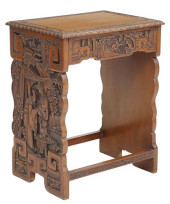 DIMINUTIVE CHINESE FIGURAL CAR