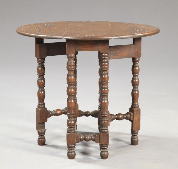 Diminutive English Oak Drop-Leaf