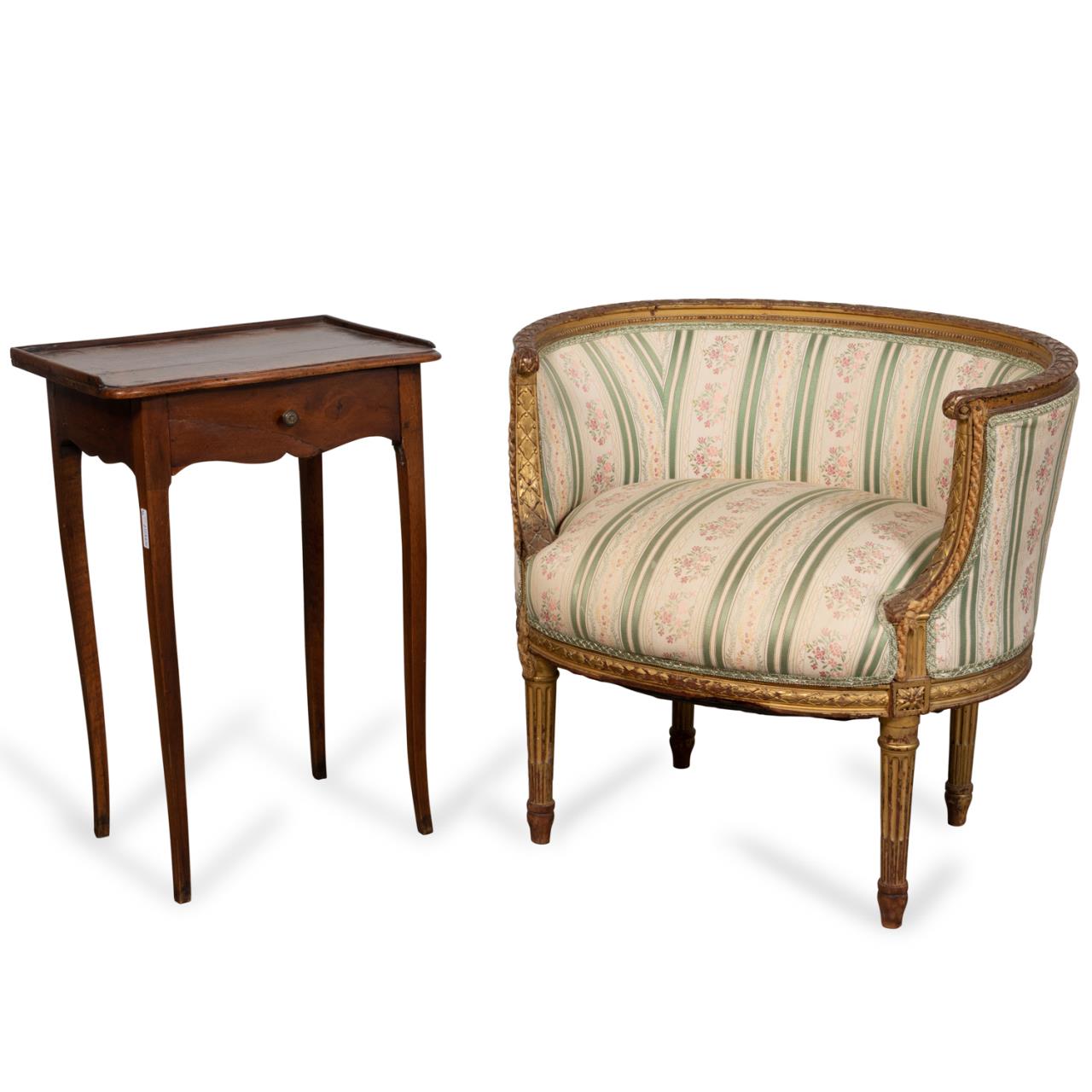 DIMINUTIVE FRENCH WALNUT TABLE &