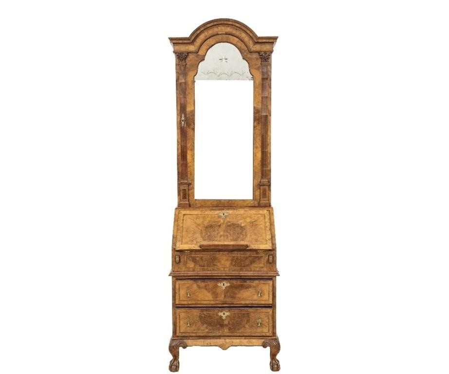 Diminutive Georgian burl walnut