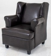 DIMINUTIVE LEATHER UPHOLSTERED