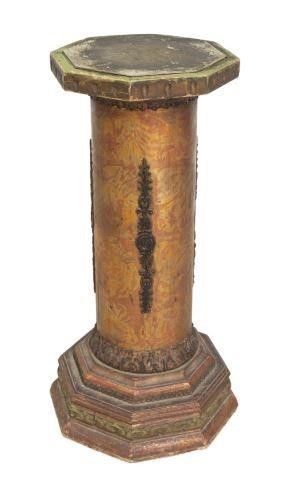 DIMINUTIVE MARBELIZED PEDESTAL
