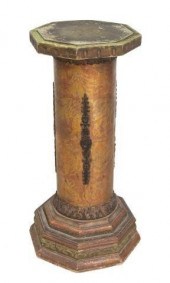 DIMINUTIVE MARBELIZED PEDESTAL