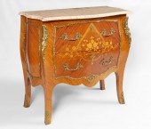 DIMINUTIVE MARBLE TOP MARQUETR