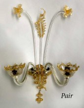 Diminutive Pair of Murano Gold