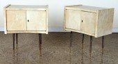 DIMINUTIVE PAIR PARCHMENT SIDE