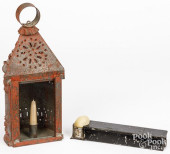 DIMINUTIVE PUNCHED TIN LANTERN