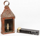 DIMINUTIVE PUNCHED TIN LANTERN