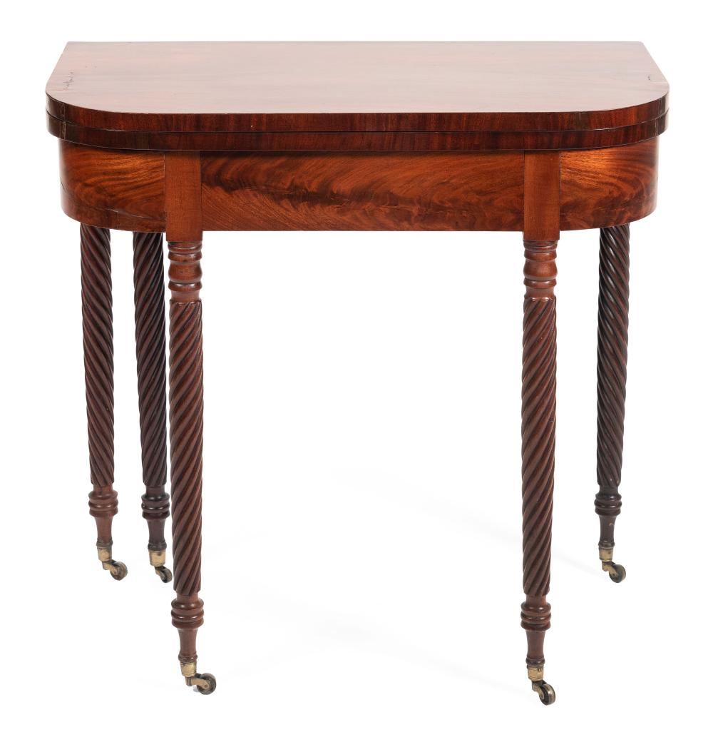 DIMINUTIVE SHERATON CARD TABLE