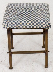 DIMINUTIVE SQUARE BRASS STOOL