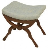 DIMINUTIVE UPHOLSTERED CURULE-