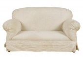 DIMINUTIVE UPHOLSTERED SOFADim