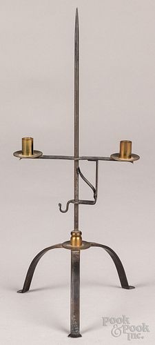 DIMINUTIVE WROUGHT IRON AND BRASS