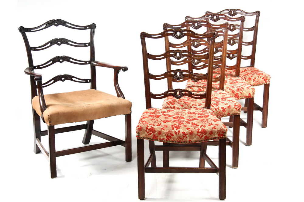 DINING CHAIRS - Assembled set of