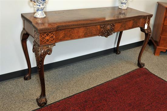 DINING TABLE/ CREDENZA. Flame grain
