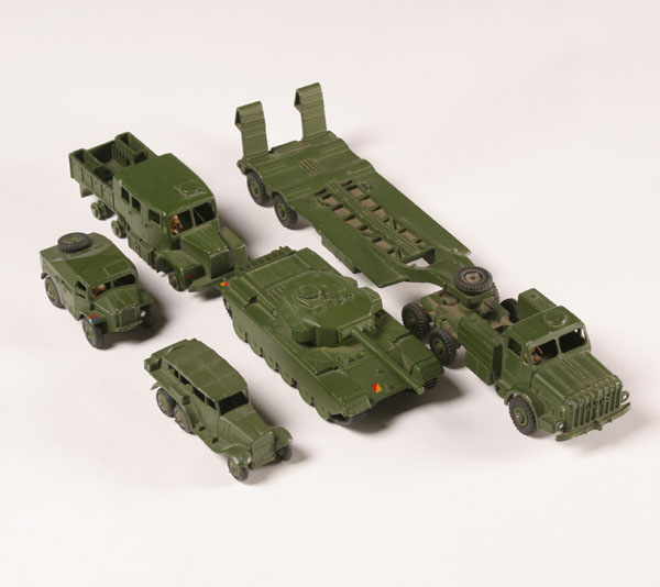 Dinky military toys; flatbed