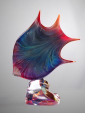 DINO ROSIN ART GLASS FISH SCUL